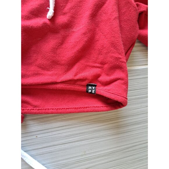 NEW IU Half-Red Half-White Crop Top XL Hype And Vice Front Tie Hoosiers College - Picture 5 of 8